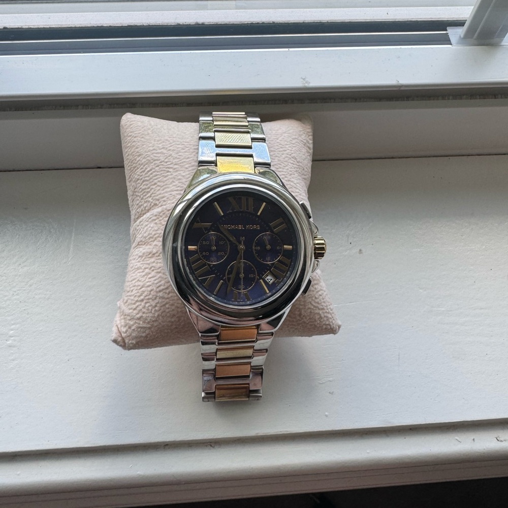 Michael Kors Gold and Silver Chronograph Watch